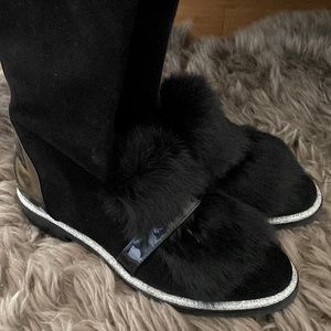 Boots, Rabbit Fur, size 9